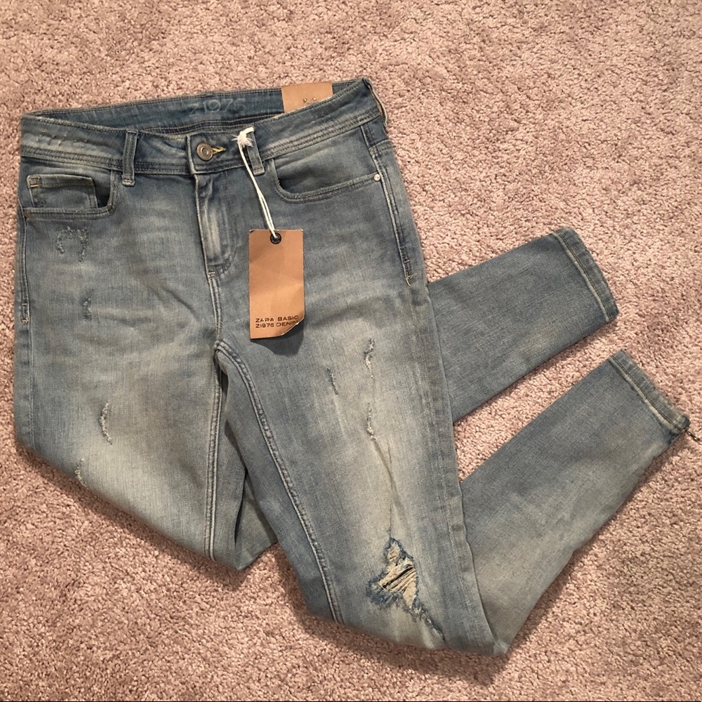 Zara Basic Z1975 Women Size 4 Skinny Mid Rise Jean